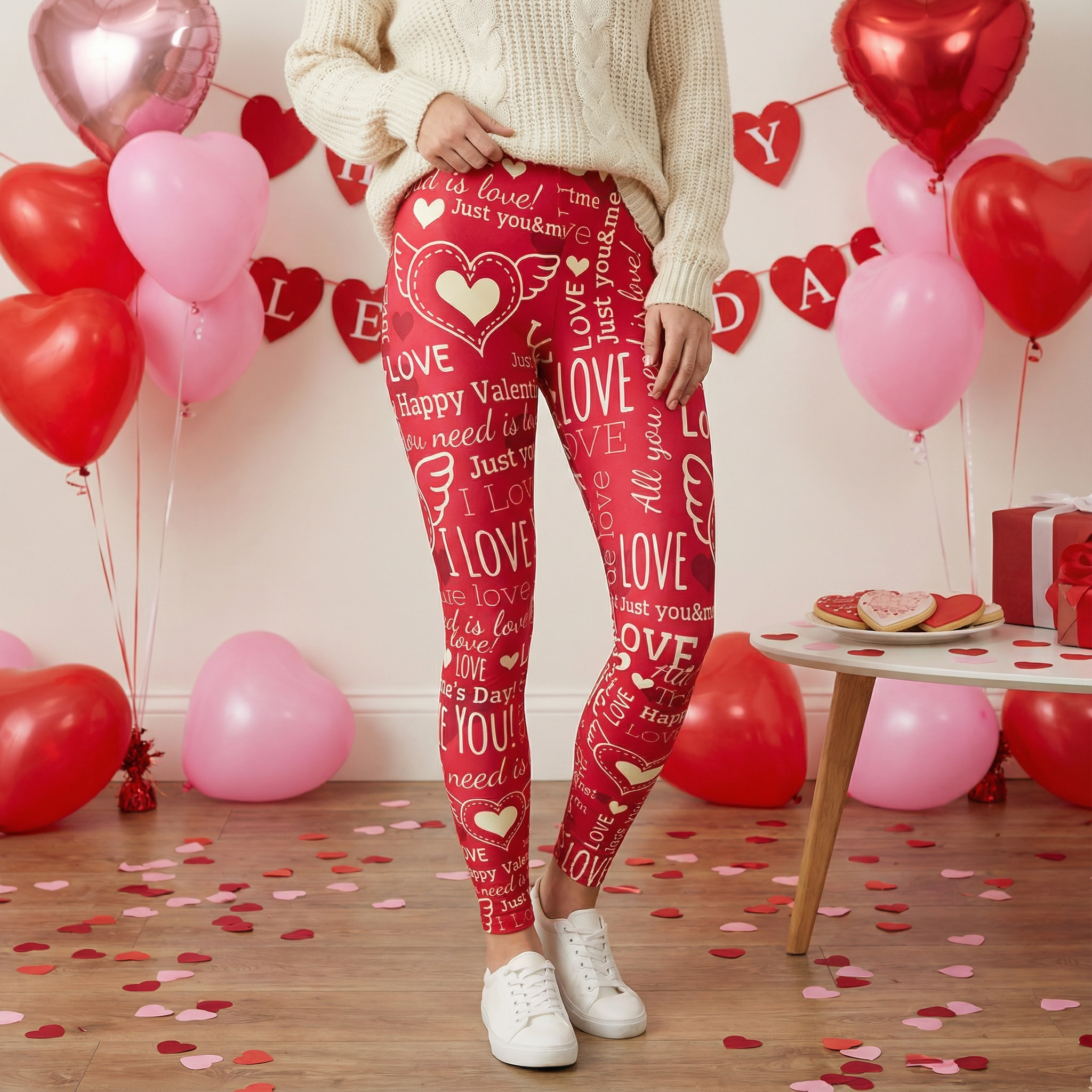 Love Hearts RedLeggings