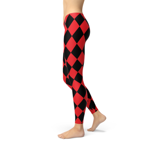 ❤️🖤 Women’s Red & Black Jester Leggings