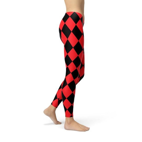 ❤️🖤 Women’s Red & Black Jester Leggings
