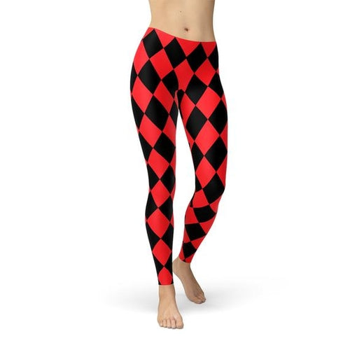 ❤️🖤 Women’s Red & Black Jester Leggings