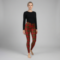 Red Plaid Tartan Leggings