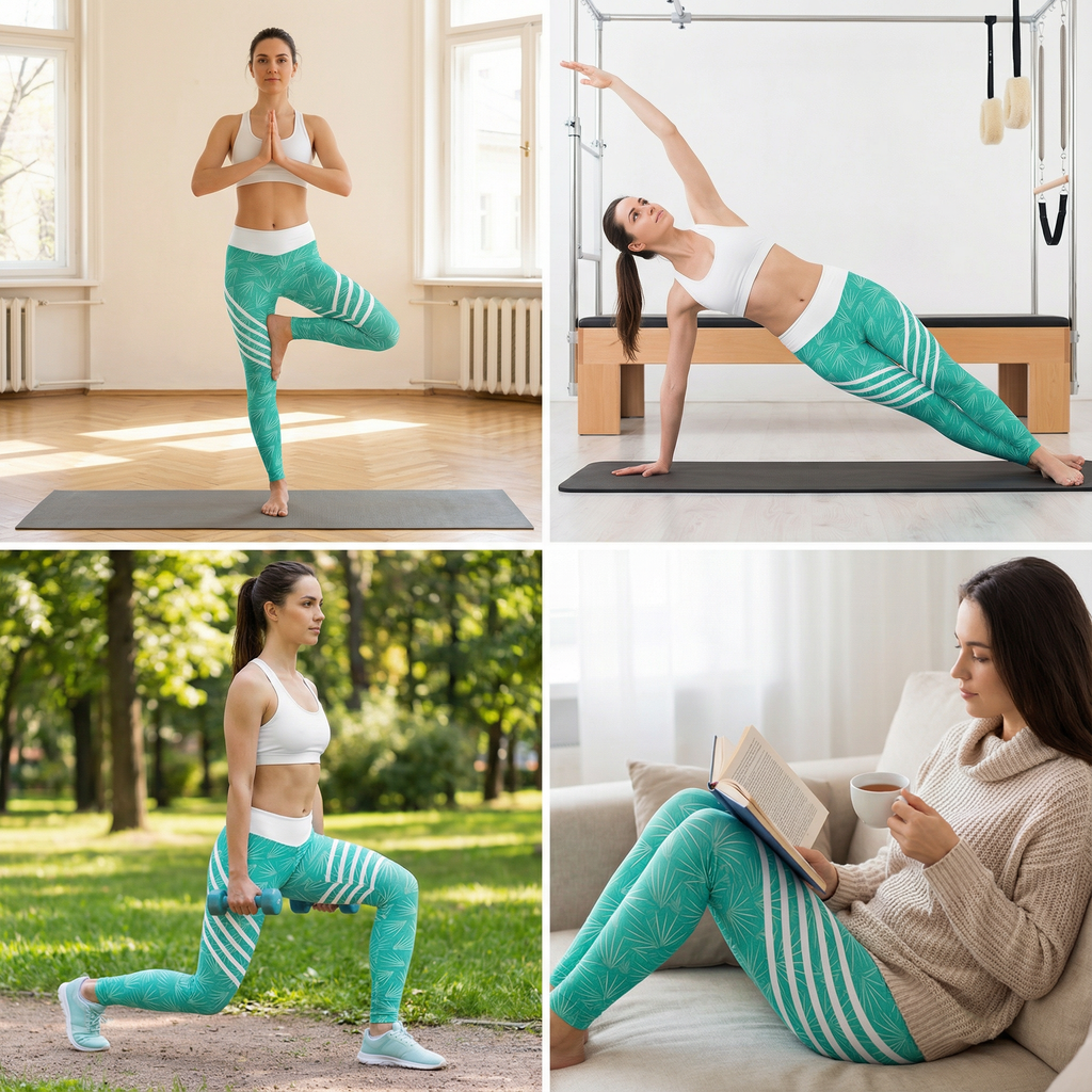 Turquoise Sports Leggings