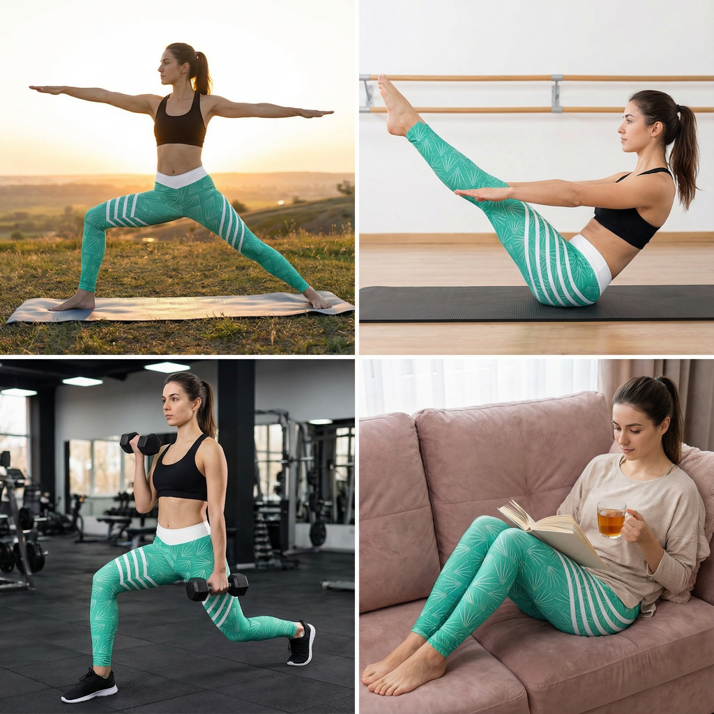 Turquoise Sports Leggings